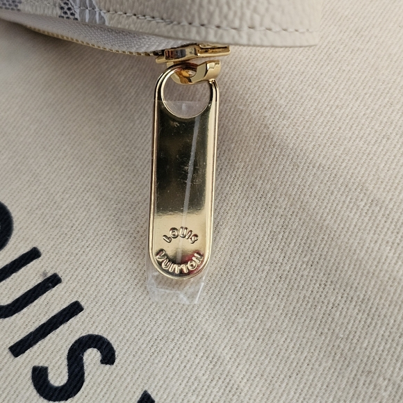 Louis Vuitton Damier Azur Chain Lock LV PRINT Large Zippy Wallet New LIMITED ED. - Picture 10 of 17